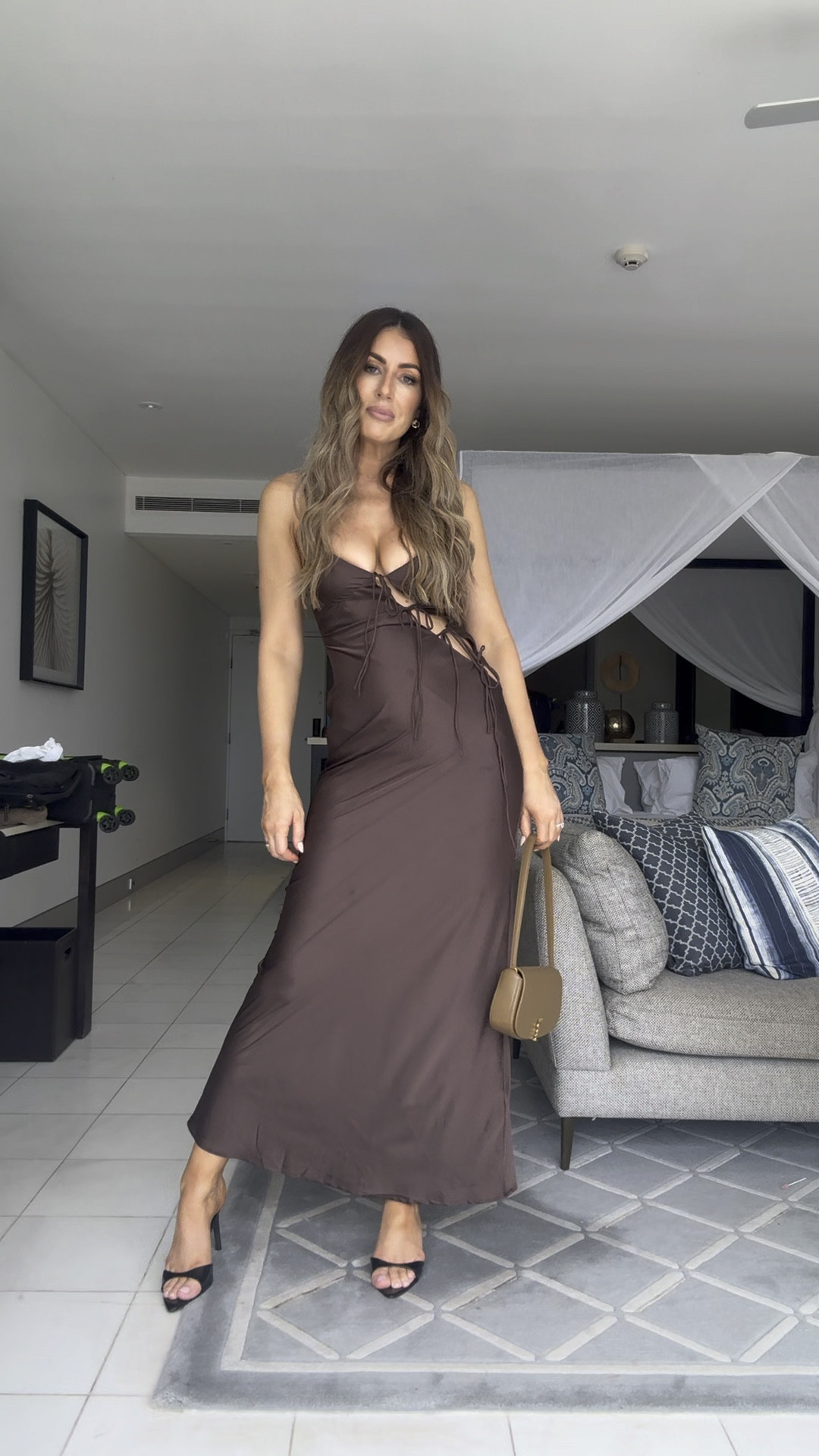 Wedding guest dress , brown maxi dress , formal wear , black mules , lioness , billini

#LTKstyletip #LTKwedding #LTKaustralia