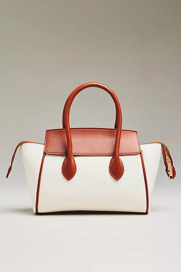 Canvas Foldover Satchel Tote Bag | Anthropologie (US)