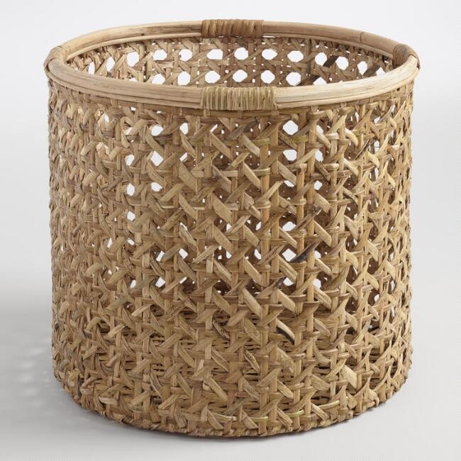 Large Natural Rattan Farrah Utility Basket | World Market
