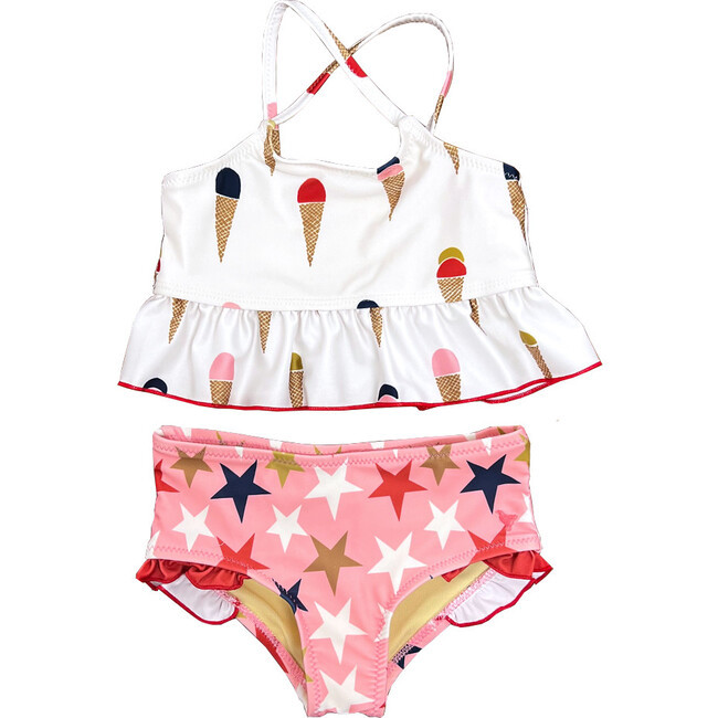 Girls Joy Tankini, Ice Cream | Maisonette