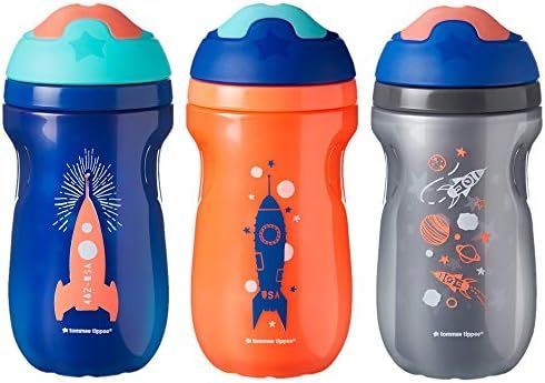 Tommee Tippee Non-Spill Insulated Sippee Toddler Tumbler Cup, 12+ Months, 9 Ounce, 3 Count, Boy | Amazon (US)