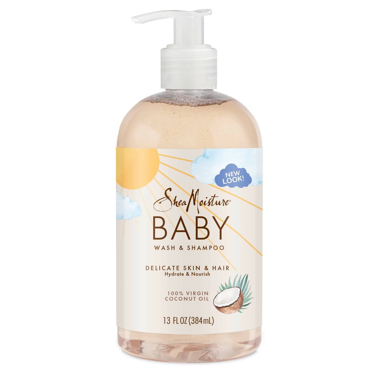 SheaMoisture Baby Wash & Shampoo 100% Virgin Coconut Oil Hydrate & Nourish for Delicate Skin - 13... | Target