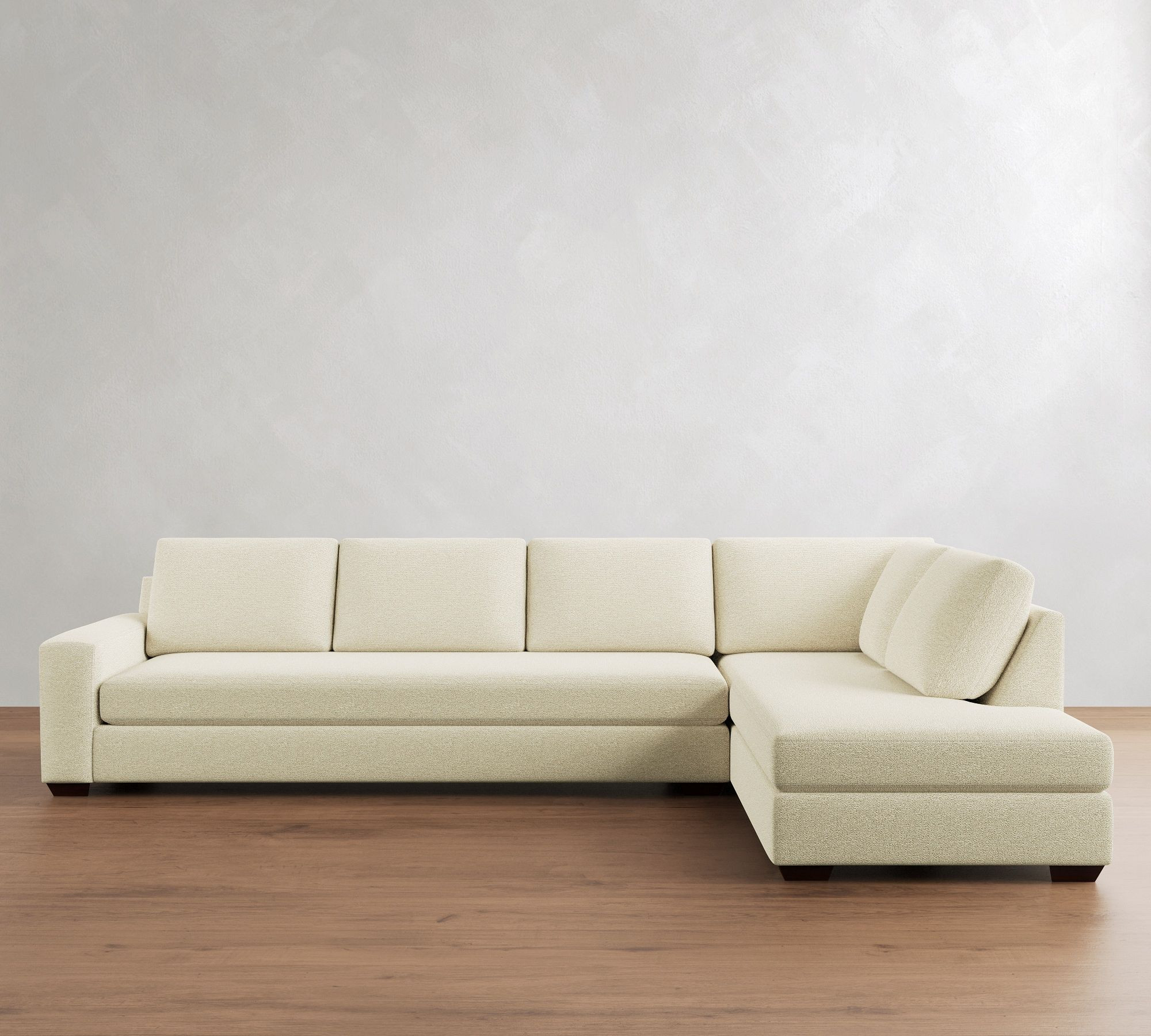 Big Sur Square Arm Return Bumper Sectional (114"\u2013146") | Pottery Barn (US)