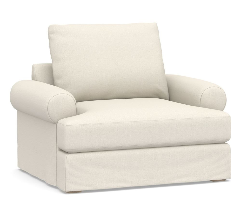 Canyon Roll Arm Slipcovered Armchair | Pottery Barn (US)