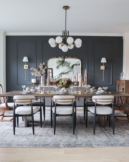 Dining room chairs, light fixture, wall mirror and rug all still on sale!

Arhaus, Crate & Barrel dining table, wall sconces 

#LTKhome #LTKstyletip #LTKsalealert