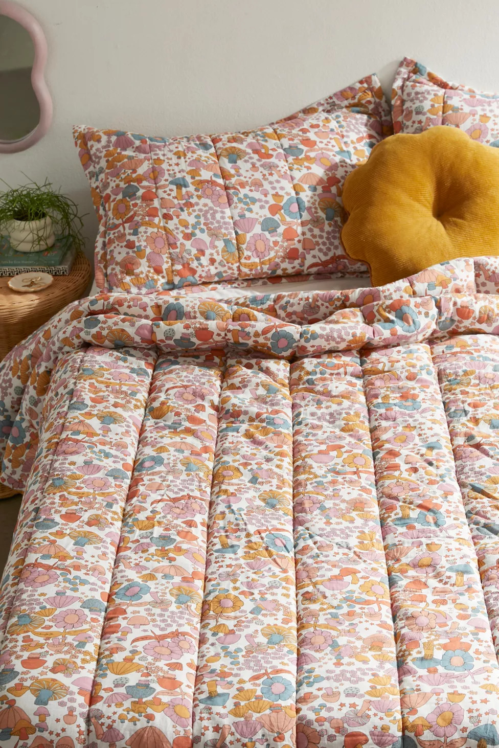 Mushroom Flower Quilt Set | Urban Outfitters (US and RoW)