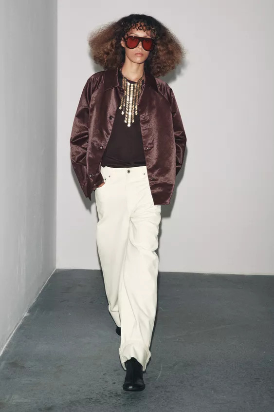 ZW COLLECTION SATIN JACKET | Zara UK