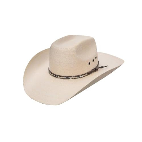 Stetson and Dobbs Hats SSSQRE-7940 Square,Eyelets, Reg Oval Cowboy Hat, Natural - 7/S | Amazon (US)