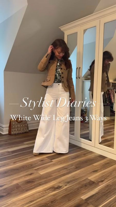 Introducing a new series: Stylist Diaries
First up, White Wide Leg Jeans 3 Ways! These looks are perfect for your next weekend brunch, workday, or so much more.

#LTKSeasonal #LTKstyletip