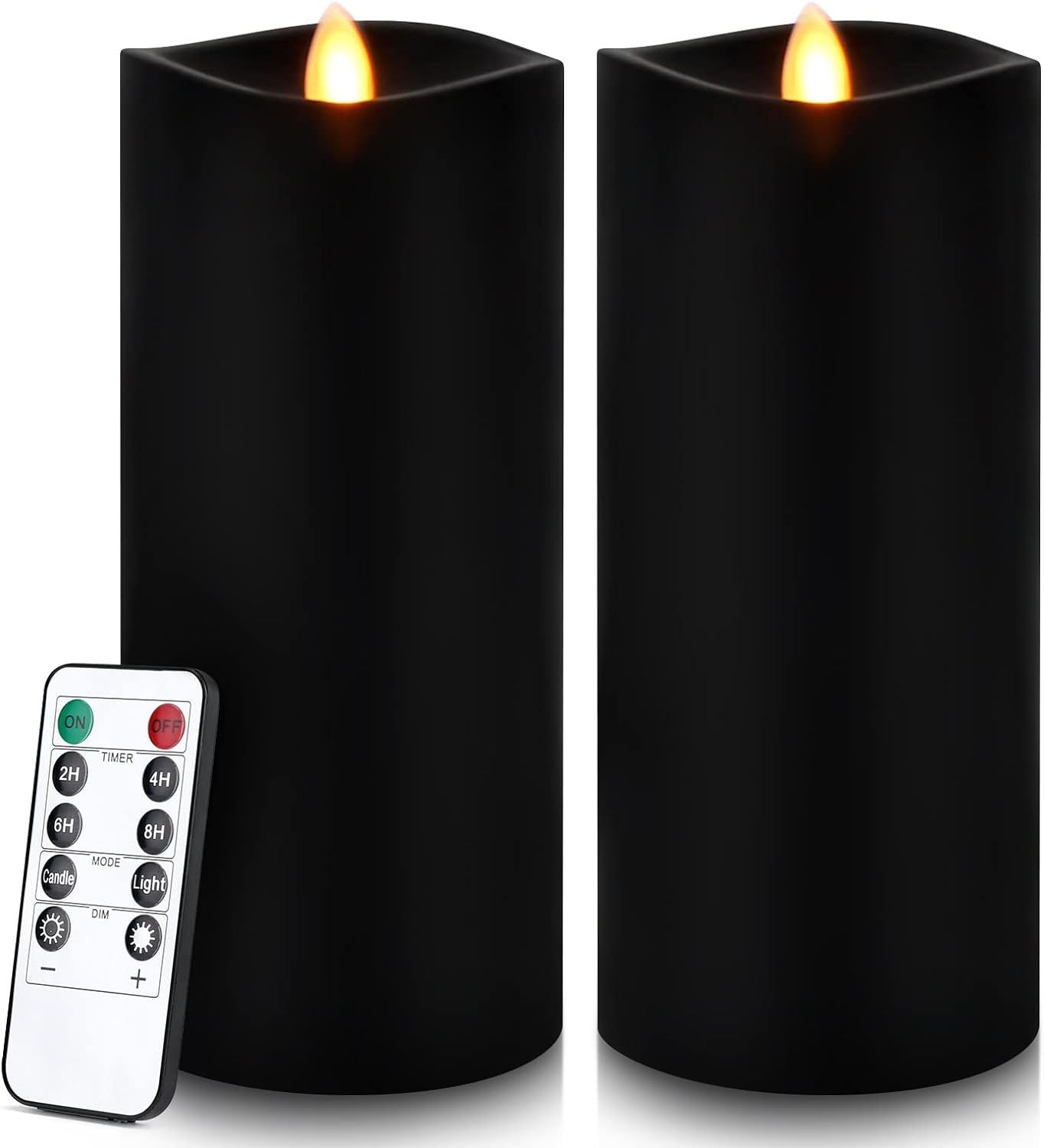 Amazon.com: Enpornk 7” x 3” Flameless Candles, Flickering Moving Flame LED Candles, Battery O... | Amazon (US)