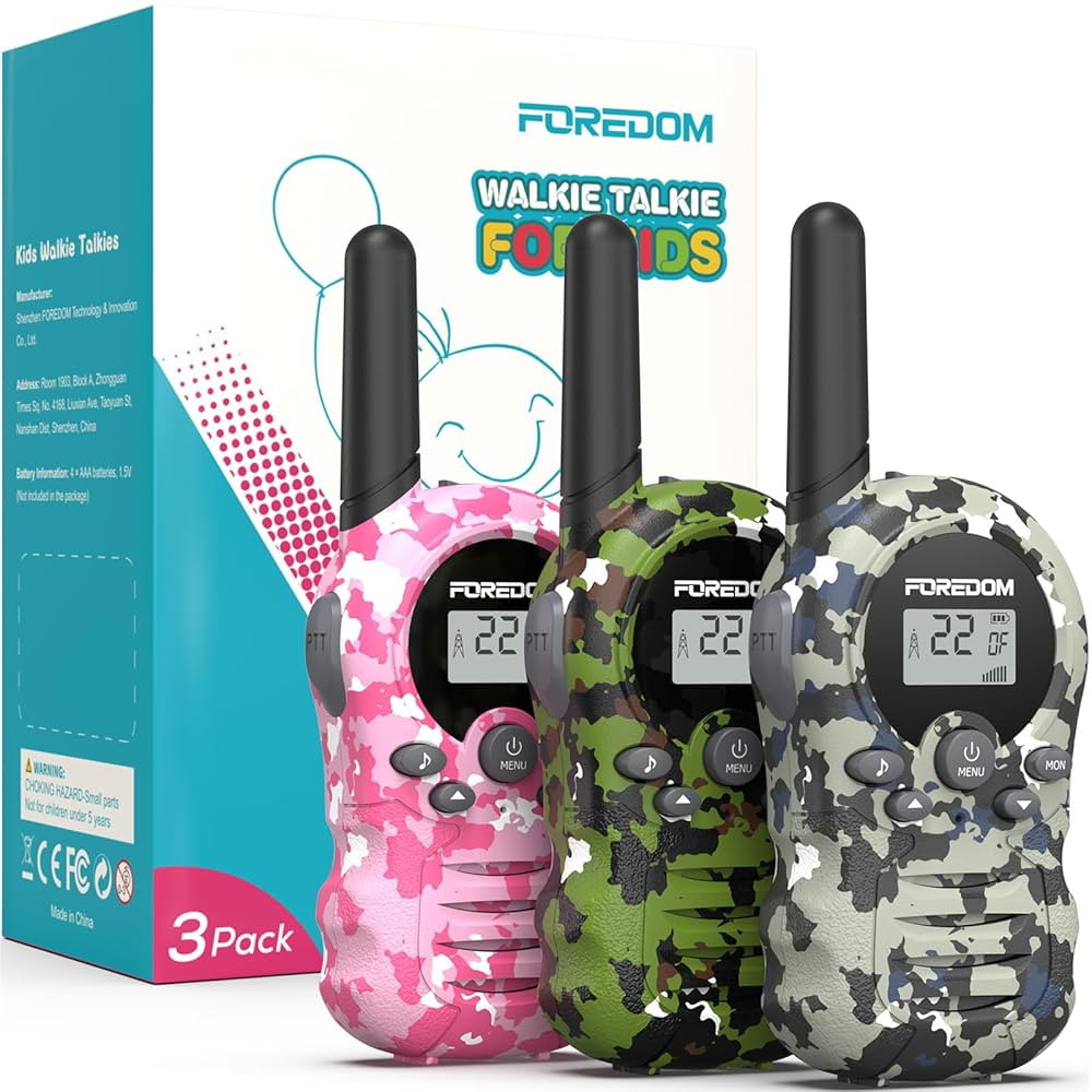 FOREDOM Walkie Talkies for Kids, Kids Walkie Talkies 3 Pack Long Range for Boys & Girls, 3 to 12 ... | Amazon (US)