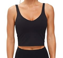Women’s Longline Sports Bra Wirefree Padded Medium Support Yoga Bras Gym Running Workout Tank T... | Amazon (US)