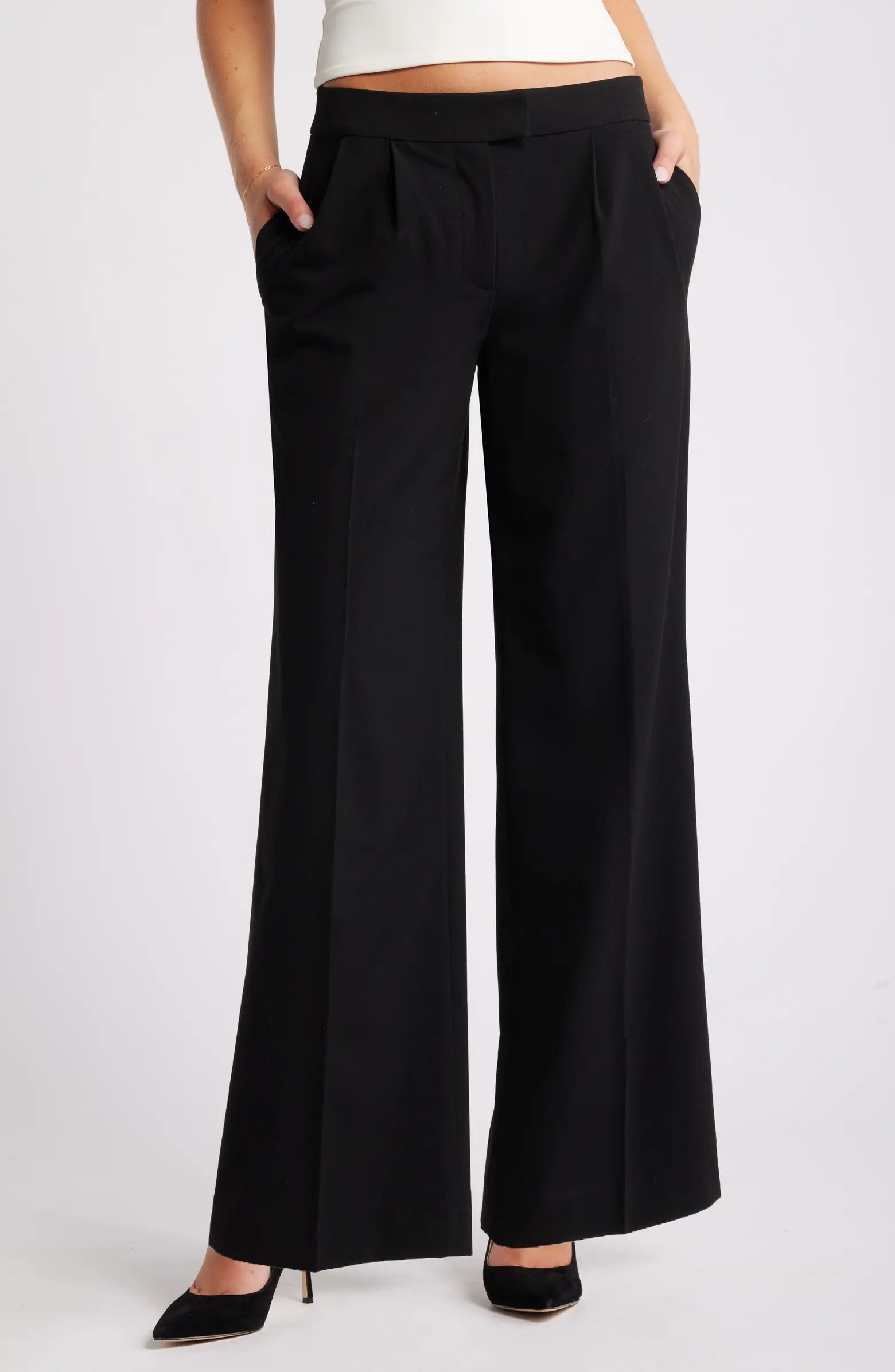 Pleated Wide Leg Pants | Nordstrom