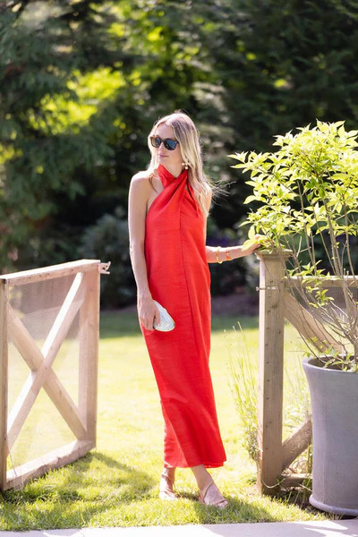 Stephanie Dress - Fiery Red | Julia Amory