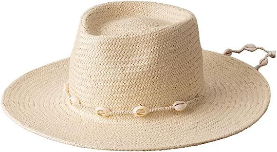 Seashells Beaded Beach Hats with Chain for Women Fashion Straw Woven Fedora Sun Summer Holidaty P... | Amazon (US)