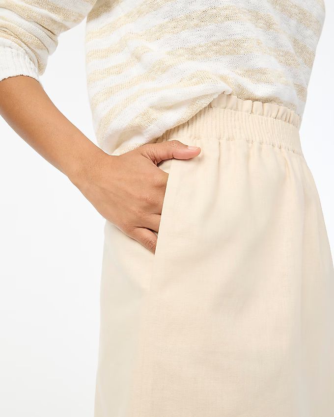 Linen-cotton blend city skirt | J.Crew Factory