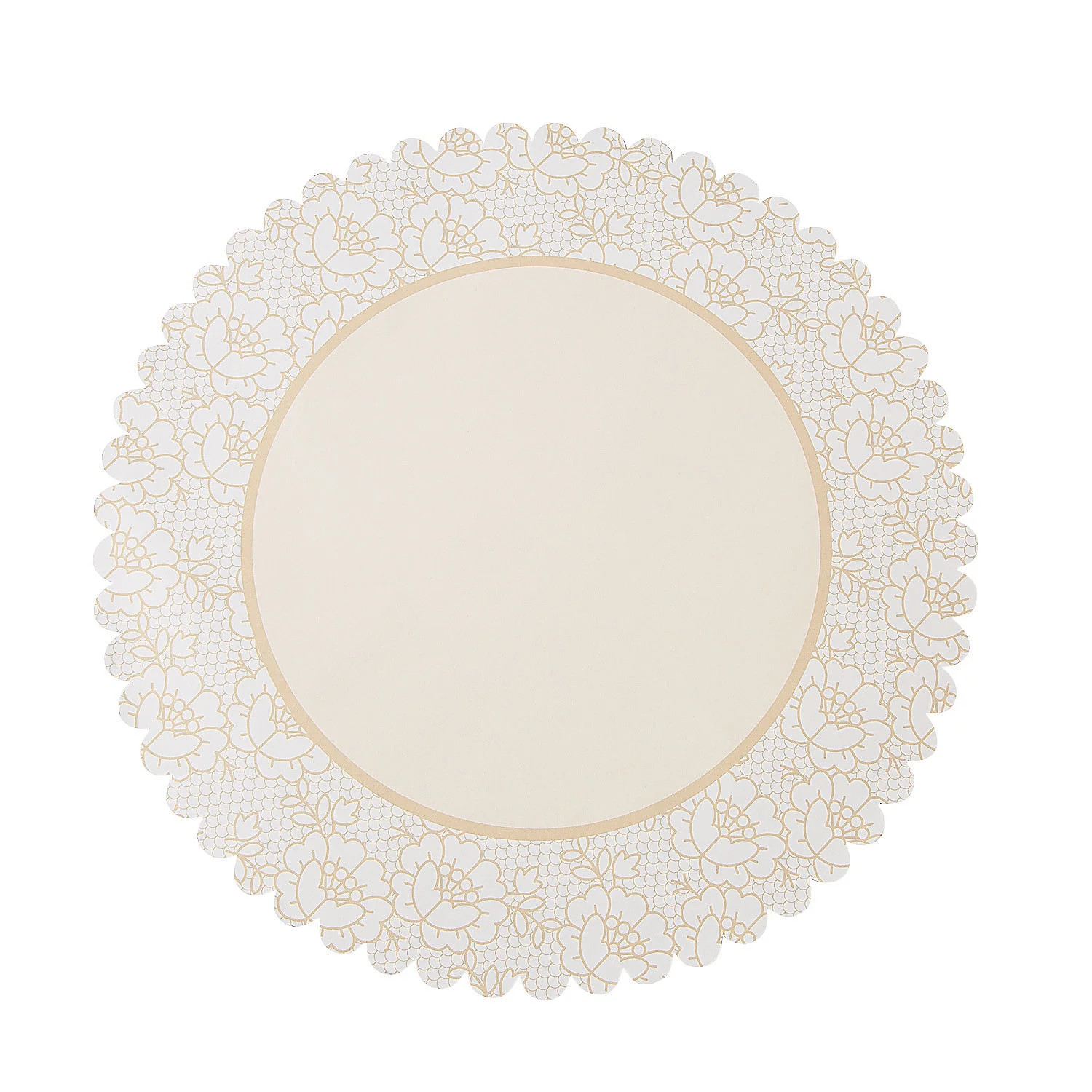 Fun Express Shabby Chic Lace Placemats, Bulk Set of 50, Disposable Paper, Vintage Party Supplies,... | Walmart (US)