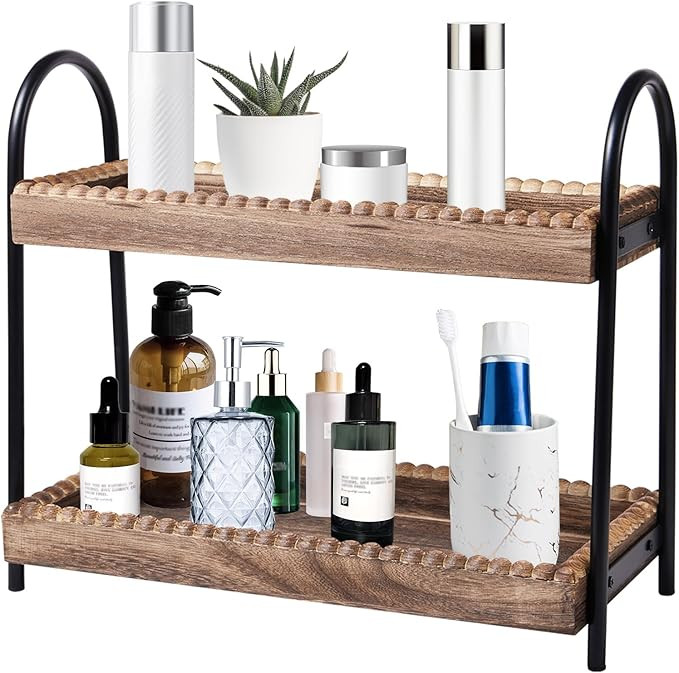 Bathroom Countertop Organizer, 2 Tier Vanity Organizer and Storage for Cosmetic Skincare Perfume,... | Amazon (US)