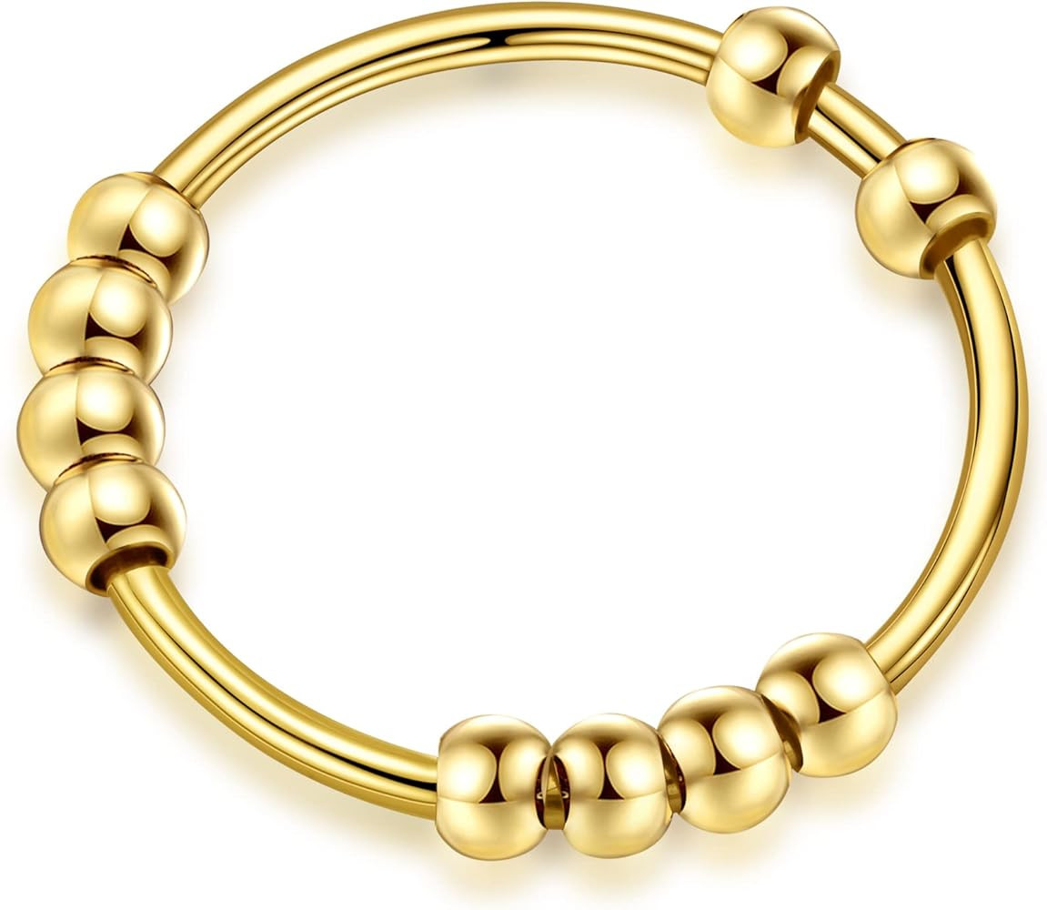 Ursilver Anxiety Ring for Women, S925 Sterling Silver Fidget Rings for Anxiety Spinner Ring Anxie... | Amazon (US)