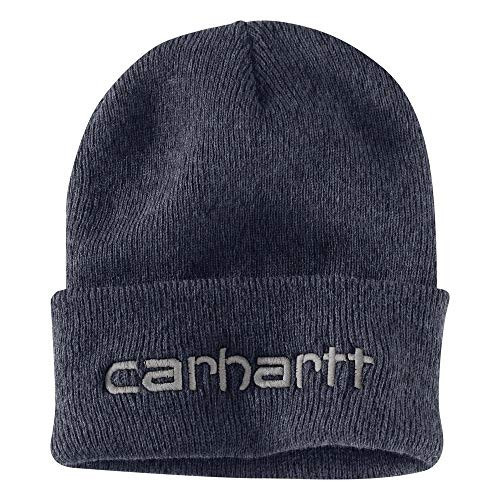 Carhartt Men's Knit Insulated Logo Graphic Cuffed Beanie, Coal Heather, OFA | Amazon (US)