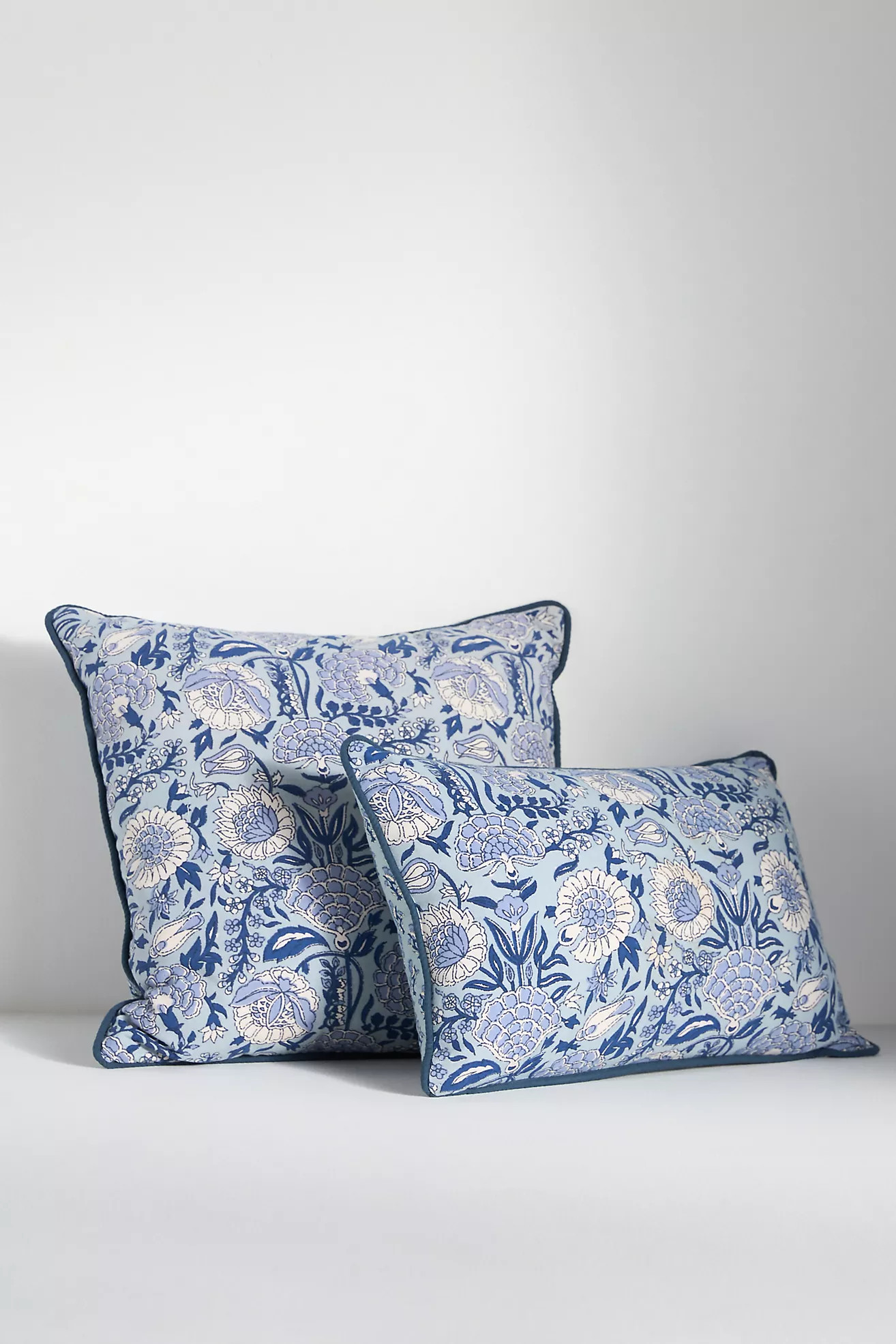 Cotton Mix Print Floral Pillow | Anthropologie (US)