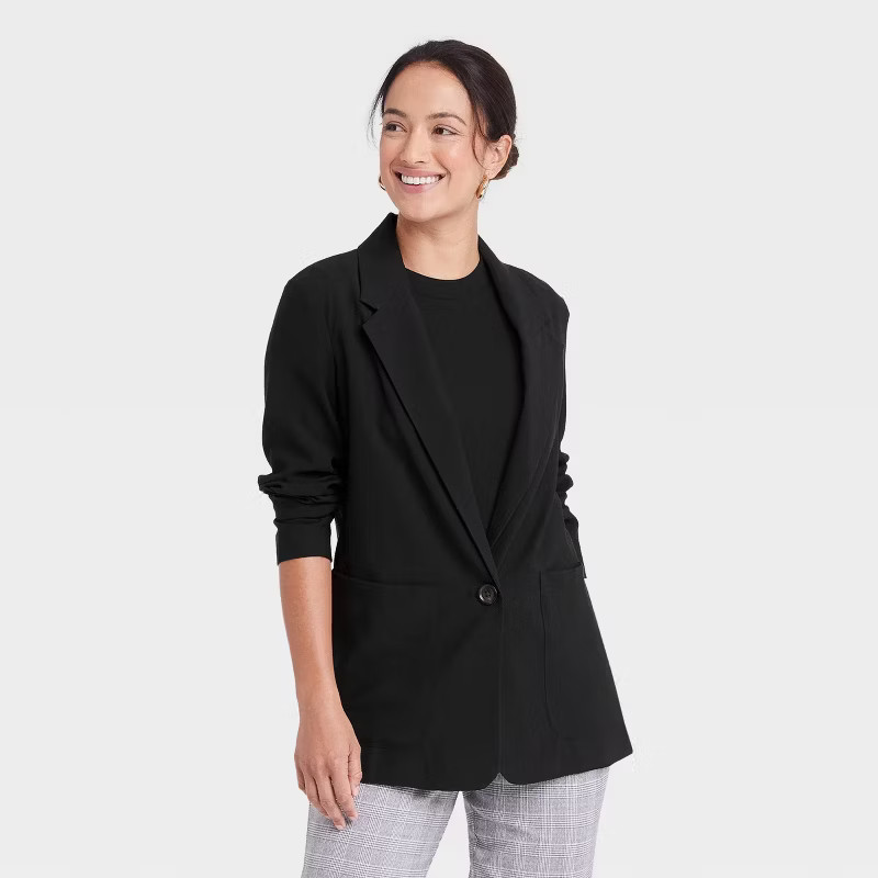 Women's Drapey Twill Blazer - A New Day™ | Target