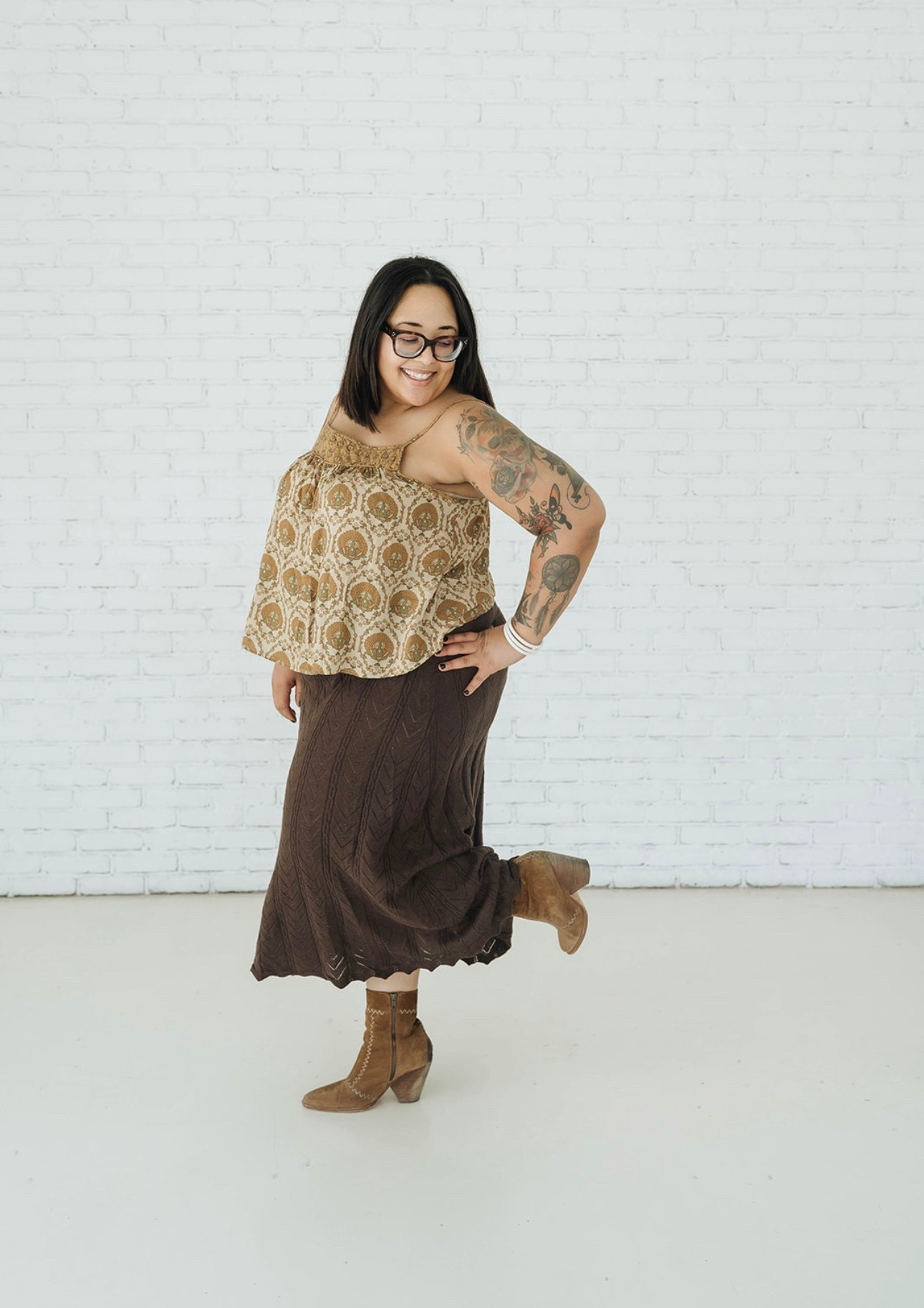 New SPELL has landed for fall, including this rich, chocolate skirt  