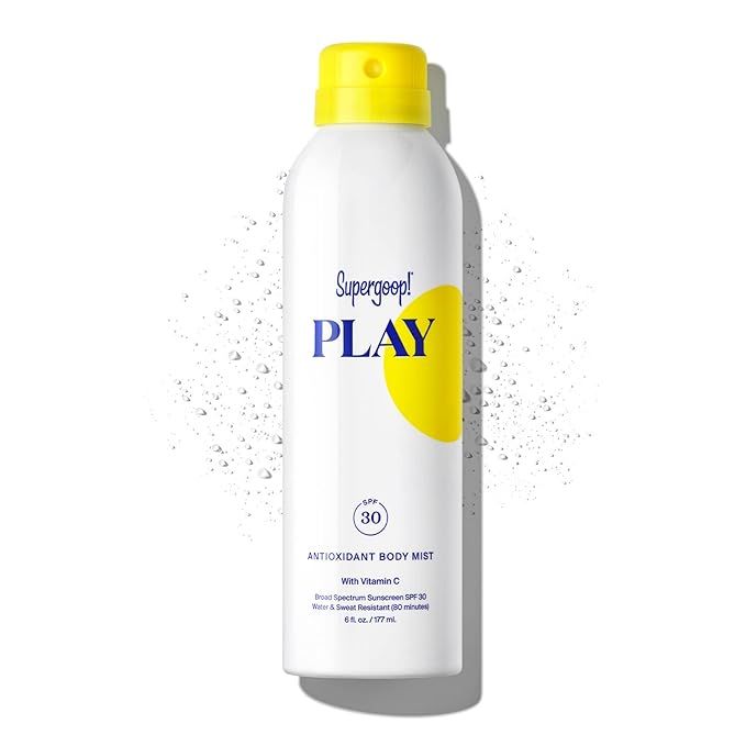 Supergoop! PLAY SPF 30 Antioxidant Body Mist w/ Vitamin C, 6 fl oz - Broad Spectrum Sunscreen Spr... | Amazon (US)