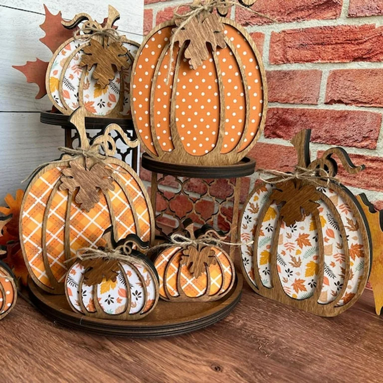 loronz Fall Decorations 1 Pc Assorted Velvet Pumpkins Decorative Foam Pumpkins for Farmhouse Fall... | Walmart (US)