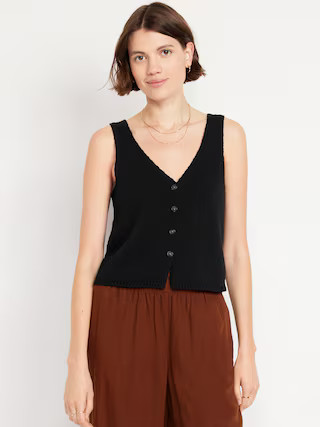 Button-Front Sweater Vest | Old Navy (US)