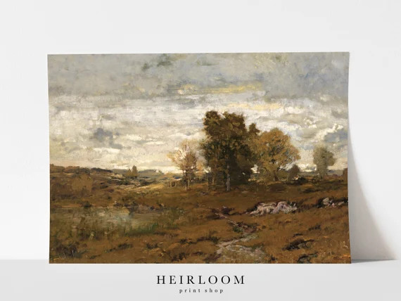 Fall Landscape  Autumn Painting  Antique Art  FINE ART - Etsy | Etsy (US)