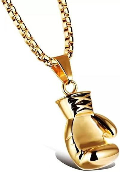 Boxing Gloves Necklace for Men, Punk Chain, Goth Glove Charm Pendant, Stainless Steel Necklace fo... | Amazon (US)