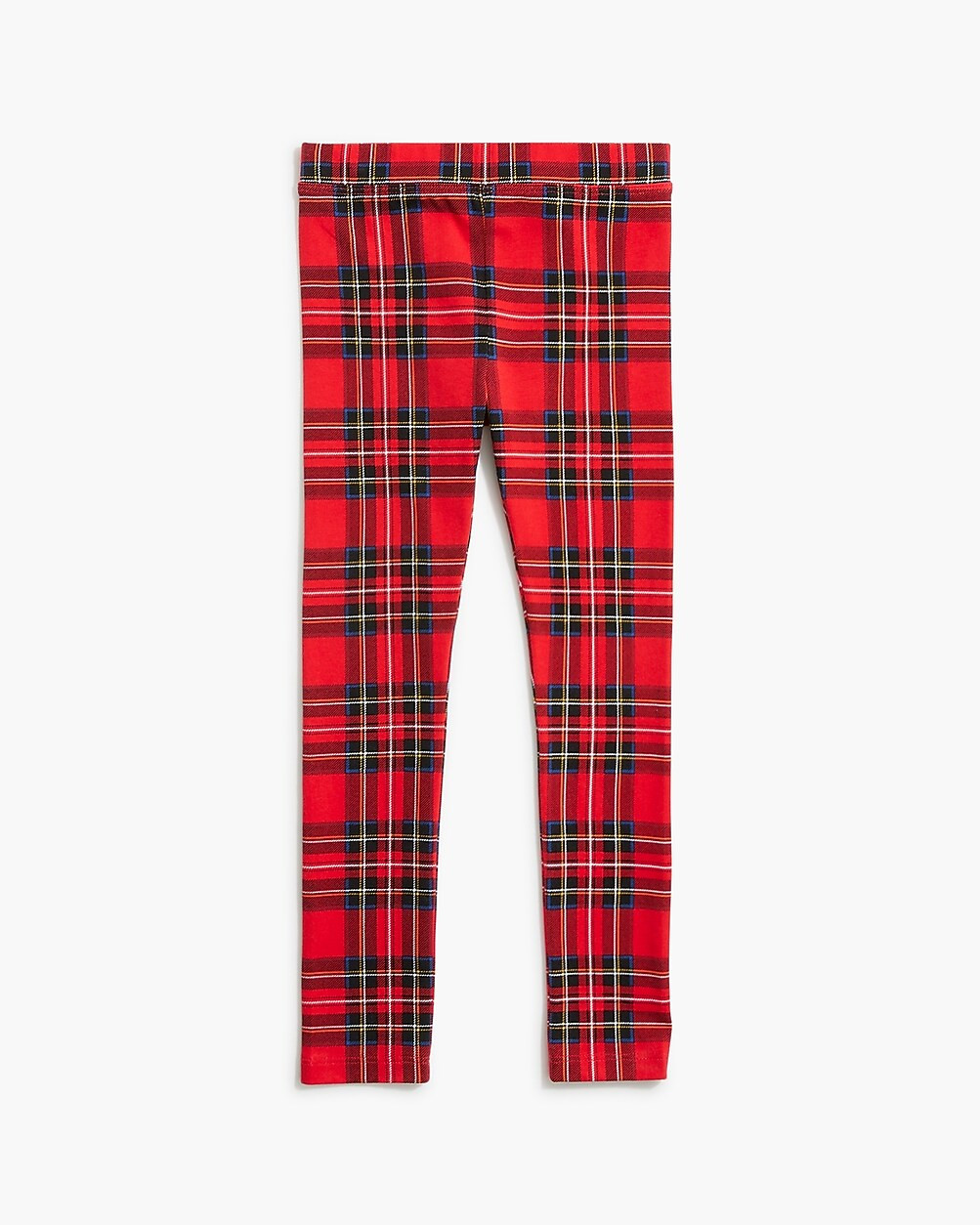 Girls' red tartan printed leggings | J.Crew Factory