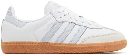 Adidas Samba OG Womens Shoe, White Halo Blue Gum, Size 10.5 | Amazon (US)
