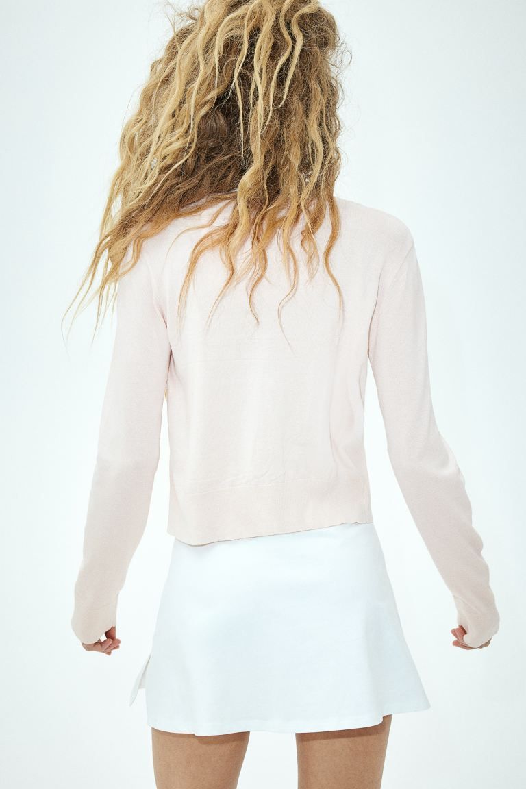 Fine-knit cardigan - Light pink - Ladies | H&M GB | H&M (UK, MY, IN, SG, PH, TW, HK)