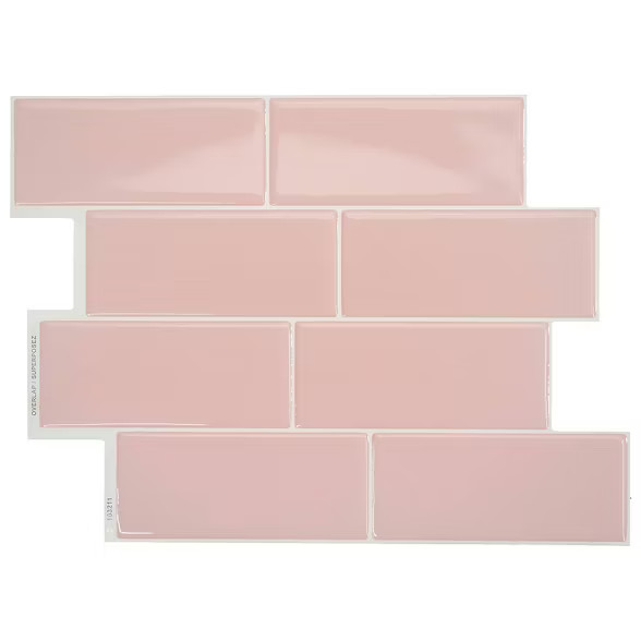 Smart Tiles 3D Peel and Stick Backsplash 4 Sheets of 11.56" x 8.38" Kitchen and Bathroom Wallpape... | Target