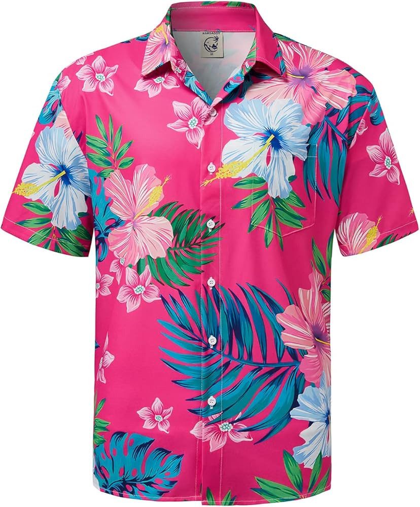 Hardaddy Men's Halloween Shirt Short Sleeve Button Down Funny Print Casual Shirt | Amazon (US)