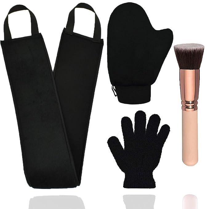 4Pcs Self Tanning Mitt Applicator Kit Set, with Self Tanner Glove, Tanning Lotion Applicator for ... | Amazon (US)