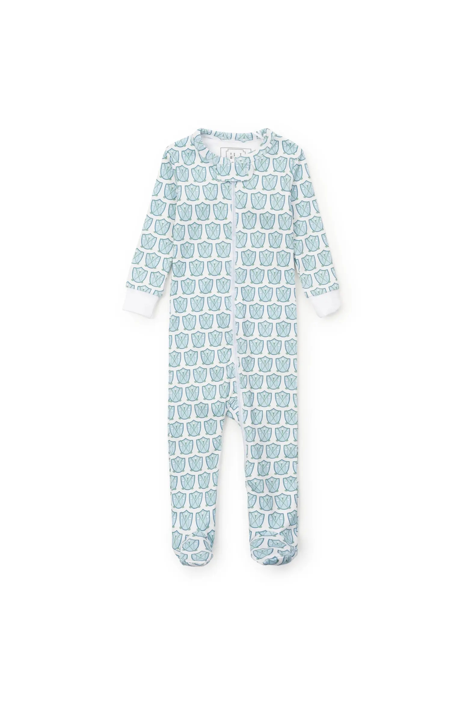 Lila and Hayes Parker Zipper Pajama in Oh Christmas Tree at Nordstrom, Size 3-6M | Nordstrom