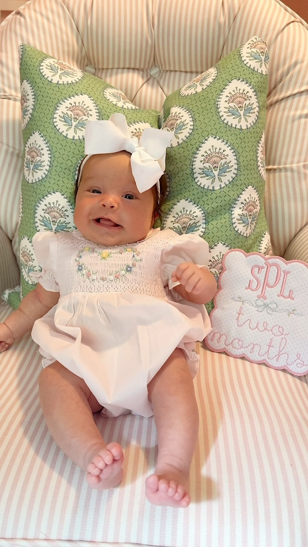 Our big two month old!!! 🩷

#LTKbaby