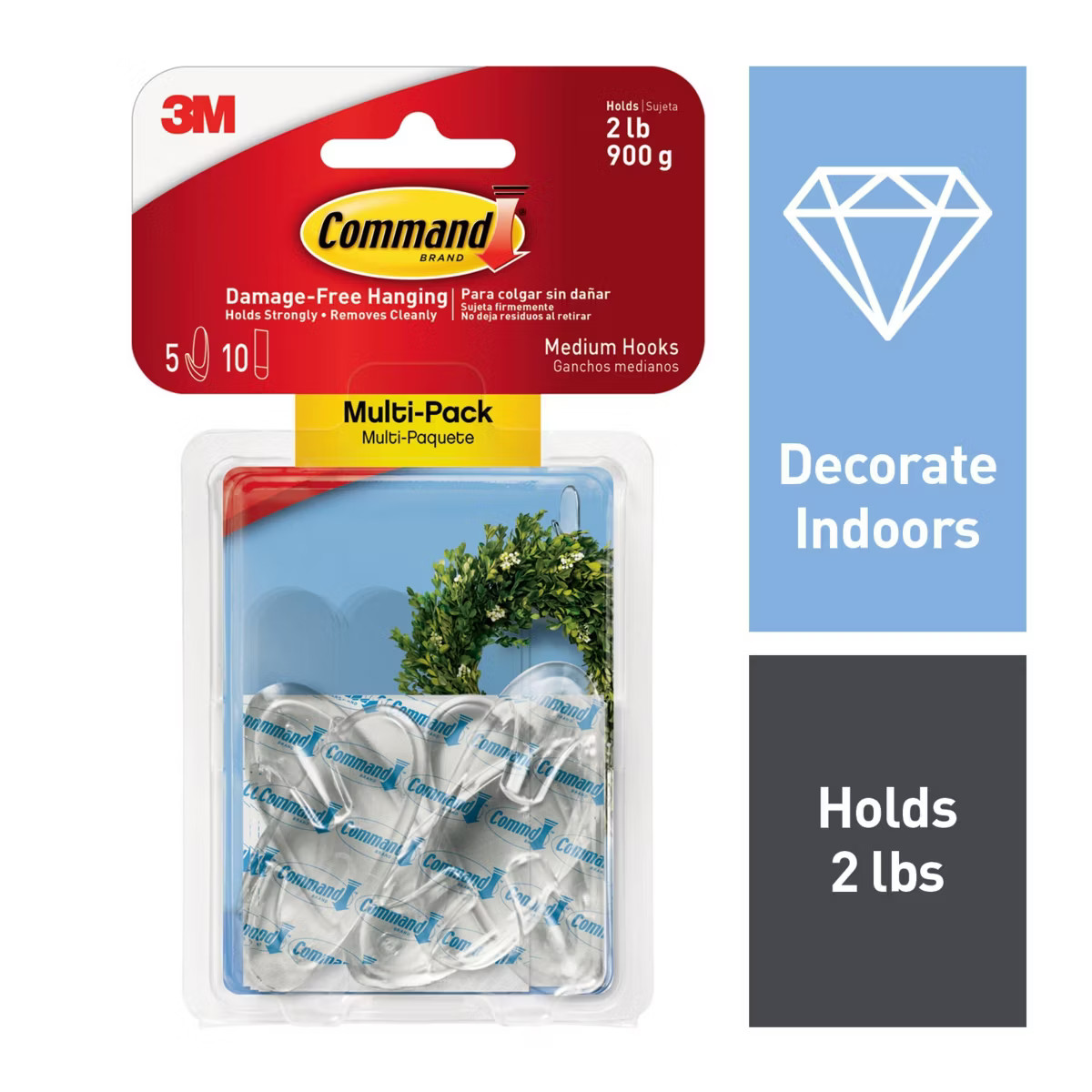 Command Medium Sized Decorative Hooks Clear | Target