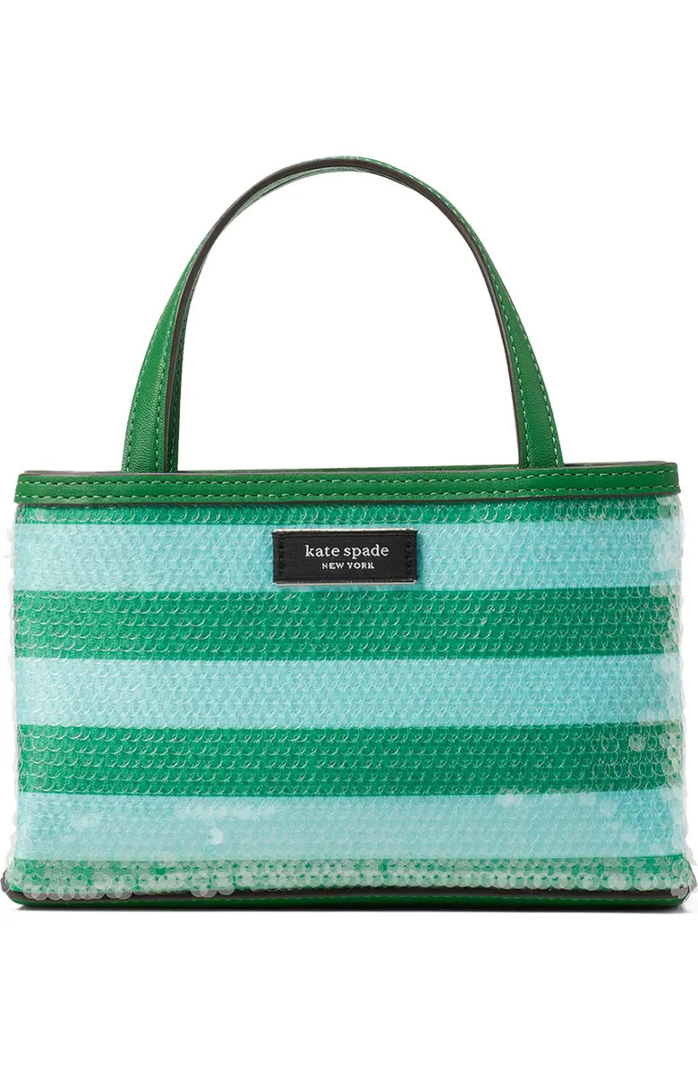 sam icon seaside stripe sequin tote | Nordstrom