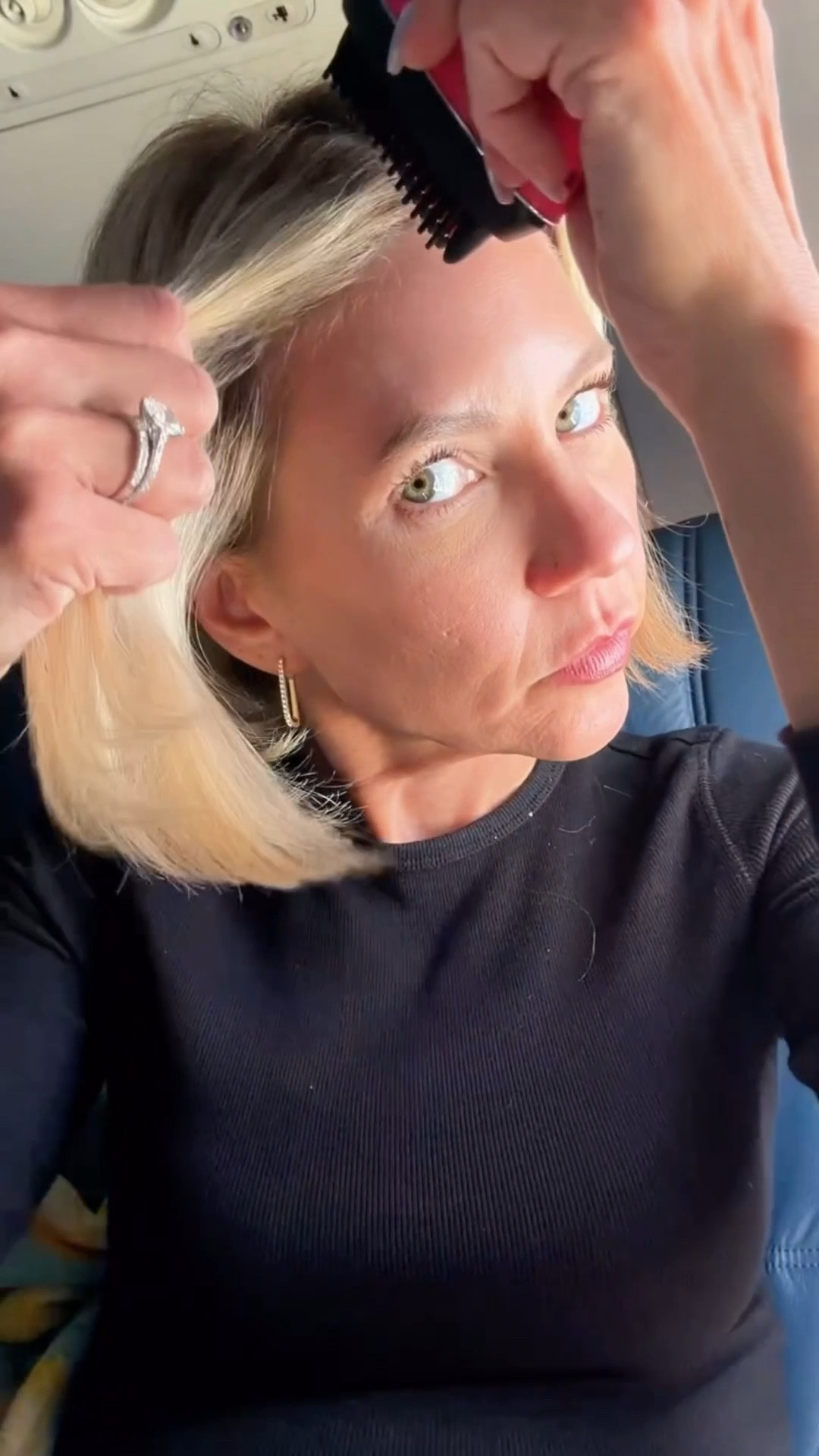Thought I’d give this new Conair cordless heated brush a go, and what better on the go place than my flight home. This tool offers two heat settings with ceramic ion combs. This is intended for touch ups only not to entirely style your hair. 

#LTKTravel #LTKgrwm #LTKBeauty