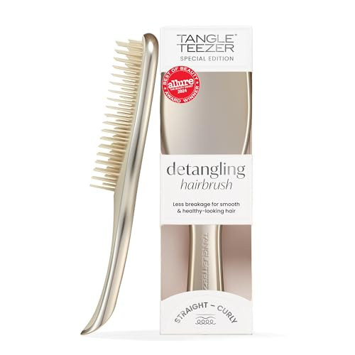 Tangle Teezer Chrome Ultimate Detangler Brush for Wet & Dry Hair, Eliminates Knots & Reduces Breakage for Straight to Curly Hair Types, Champagne Gold | Amazon (US)