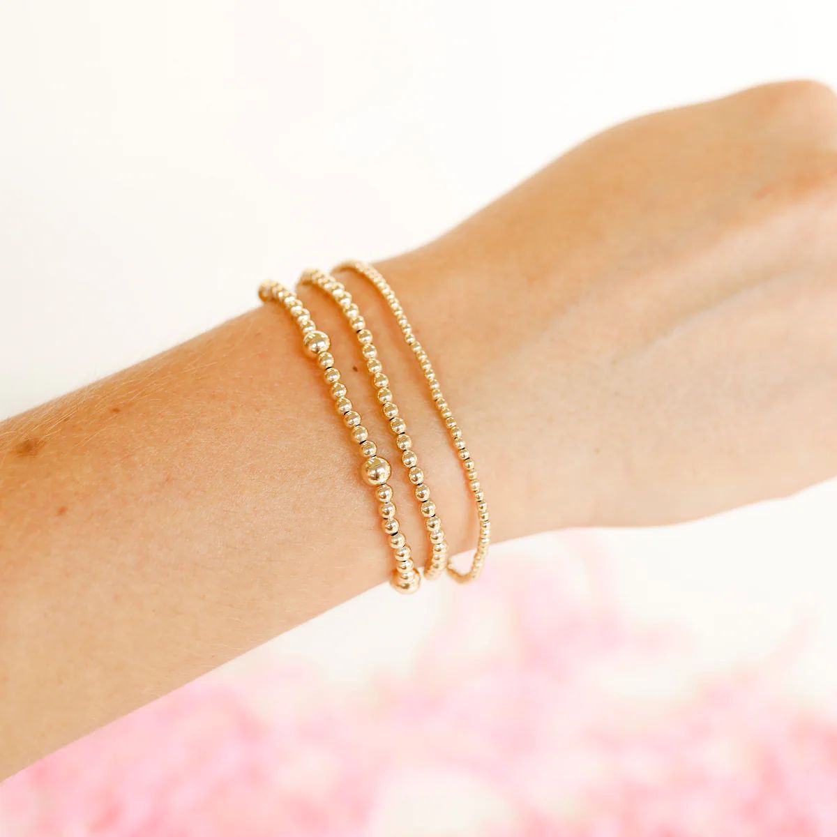 Dainty Everyday Bracelet Stack in Gold | Beaded Blondes