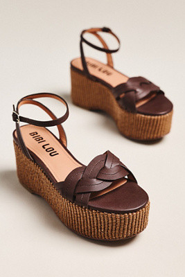 Bibi Lou Raffia Platform Heel Sandals | Anthropologie (US)