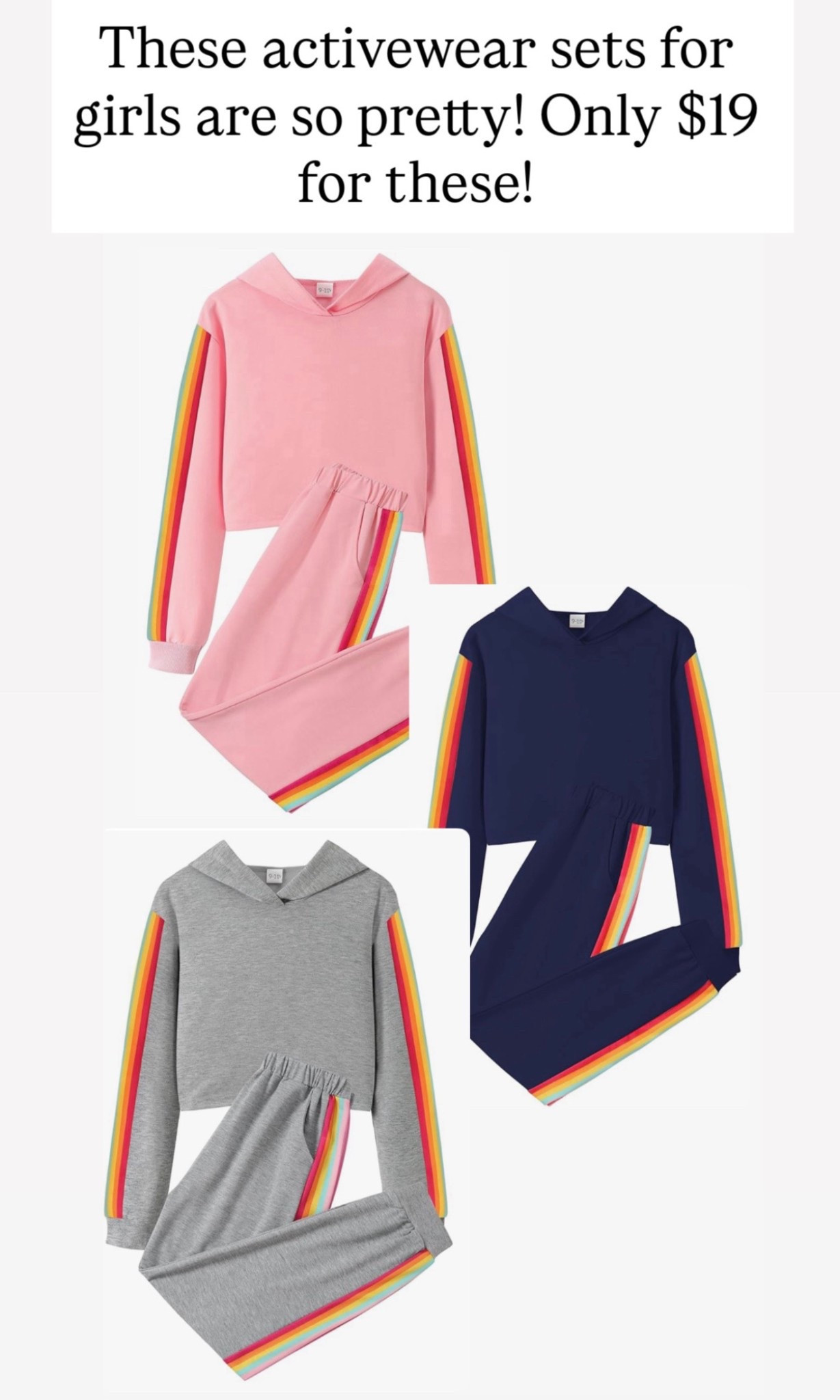 These rainbow sets for girls are adorable!!! 

#LTKKids #LTKSaleAlert