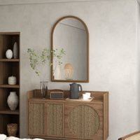 Wall Mirror, Arch Mirror for Wall Mounted, Home Decor, Brown | Debenhams UK