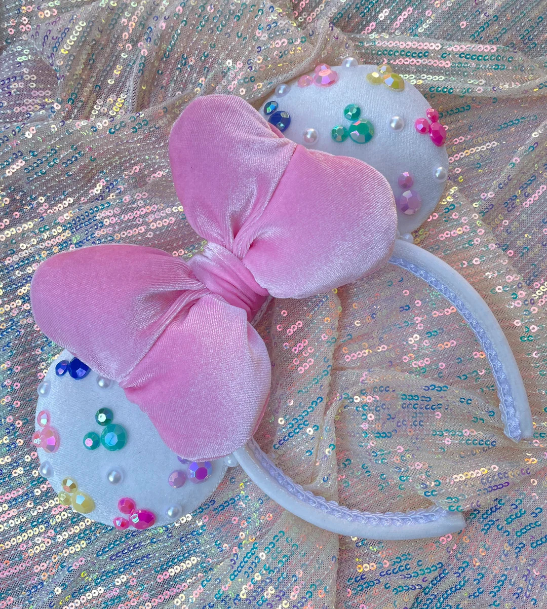 Velvet Rhinestones Minnie Ears | Etsy (US)