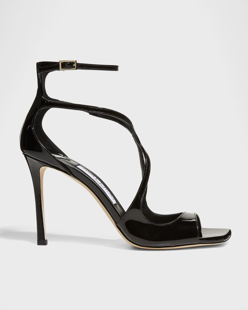 Jimmy Choo Azia Patent Ankle-Strap Sandals | Neiman Marcus